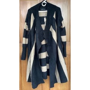 Mustard Seed Elaine Striped Cardigan w/ Pockets S